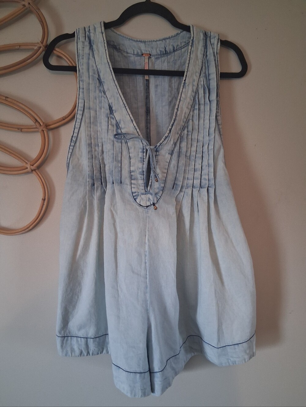 Free People Jean Webster Romper The Beach Wash Size S - Picture 4 of 12
